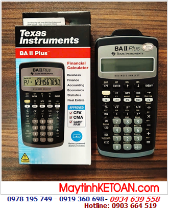 Texas BA II PLUS, Máy tính tài chánh Texas BA II PLUS thi chứng chỉ CFA chính hãng /CÒN HÀNG